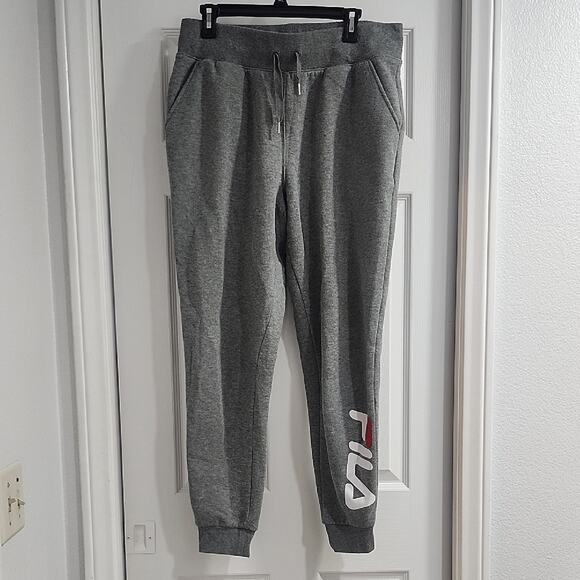 Fila Kids Charcoal Joggers with Logo - Picture 1 of 11